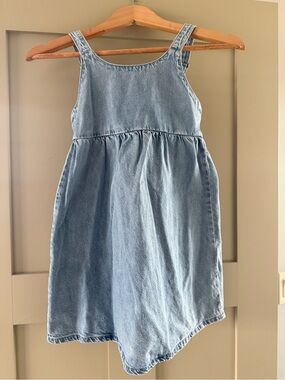 Volcom Light Blue Denim Sleeveless Kids Dress
